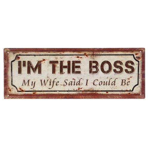 Metallbild - Boss 13x36cm Blechschild Wanddeko