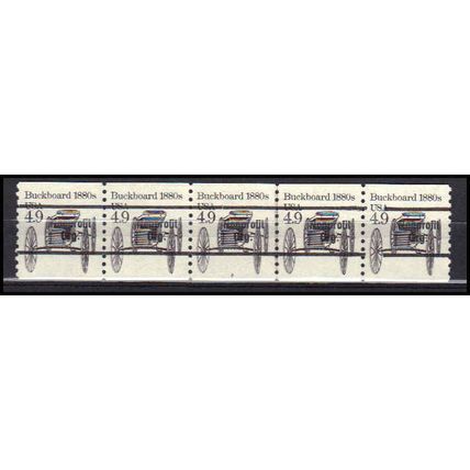 2124a 4.9c Buckboard Very Fine MNH Dry Gum PNC 2/5 Gap 1R X0371