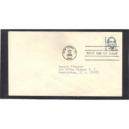 FDC 1863 22c John Audubon (No Cachet-Typed/A) CV40128