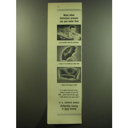 1949 U.S. Savings Bonds Ad - What other Christmas present can you name