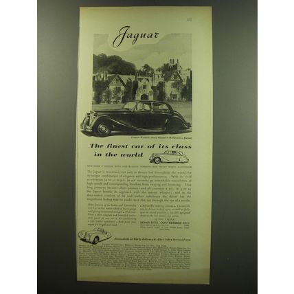 1949 Jaguar Mark V Car Advertisement - The finest car of its class in the world