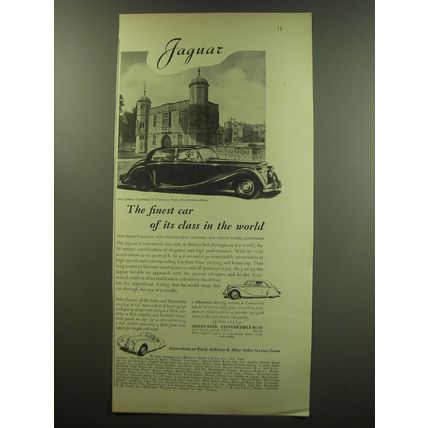 1949 Jaguar Mark V Car Ad - The finest car of its class in the world