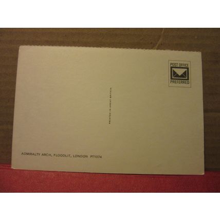 ADMIRALTY ARCH, FLOODLIT, London unused postcard =