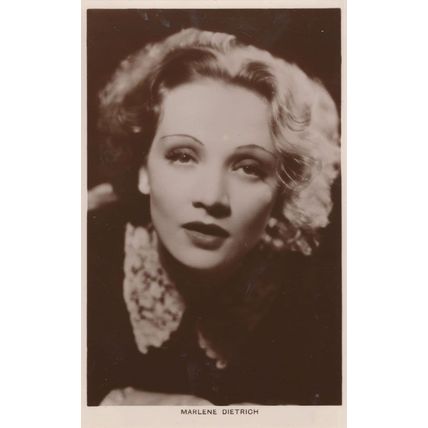 Marlene Dietrich Rare Real Photo Vintage Film Movie Postcard