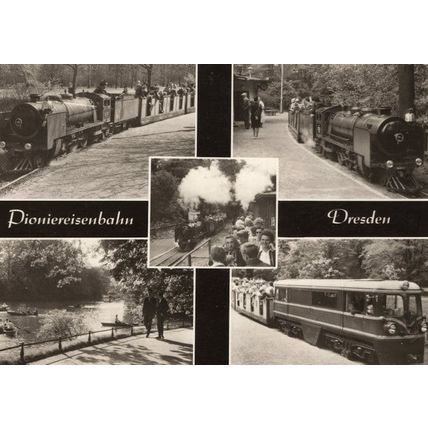 Pioniereiesennahn Dresden German Childrens Railway Real Photo Postcard