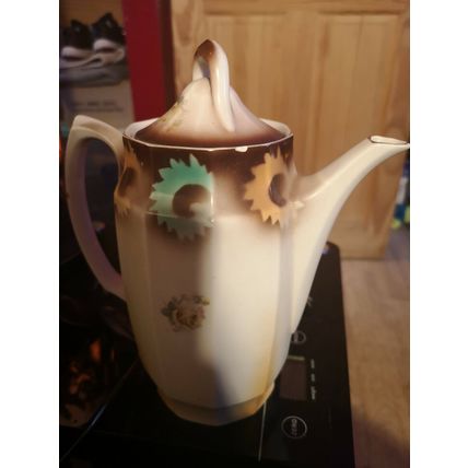 Coffee Pot Floral Design
