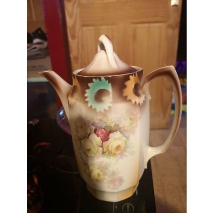 Coffee Pot Floral Design
