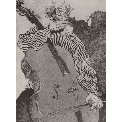 Tonny Holsbergen Overpelnzing Clown Cello Dutch Postcard