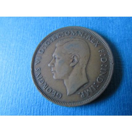 1945 GEORGE VI ONE PENNY FREE POST. (zyebid)