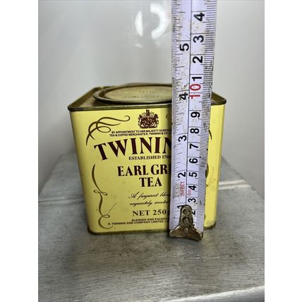 Twinings of London Earl Grey EMPTY Vintage 1990 Collectible Tin Container