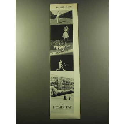 1959 The Homestead Resort Advertisement