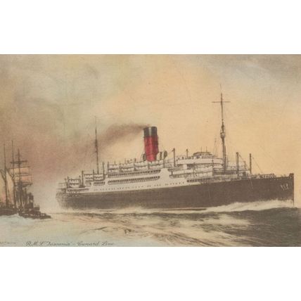 RMS Tuscania Cunard Line Anchor Lines Ship Rare Old Postcard