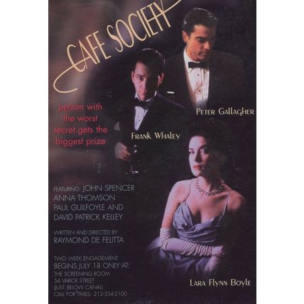 Cafe Society Peter Gallagher Frank Whaley Lara Boyle Theatre Postcard