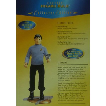 Star Trek - 1996 9" Doll - Lt. Hikaru Sulu (Where No Man Has Gone)