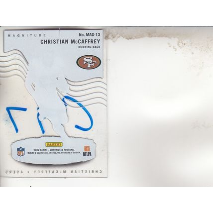 CHRISTIAN McCAFFREY 2023 AUTOGRAPHED CHRONICLES SAN FRANCISCO 49ERS FULLBACK