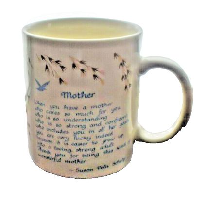 Vintage Mother Coffee Mug Poem by Susan Polis Schutz Blue Mountain Arts Japan