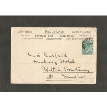 Genealogy Miss Busfield Dunberry Hotel Wootten Courtney Dunster Somerset 1904