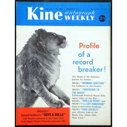 KINE WEEKLY 1956 Oklahoma Woman UK MAGAZINE
