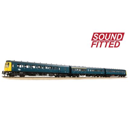 Bachmann 35-504SF Class 117 3-Car DMU BR Blue DCC Sound Fitted - NEW