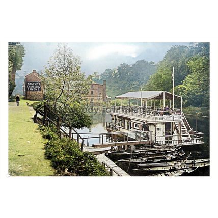 ptc5333 - Yorks - Marigold House Boat Cafe, c1906, Knaresborough - print 6x4