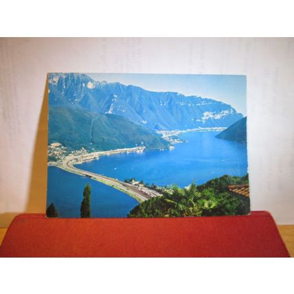 MELIDE BRIDGE, LAGO DI LUGANO, SWITZERLAND..used postcard 1982 pm =