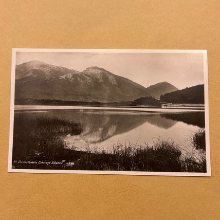 Bassenthwaite Lake and Skiddaw GP Abraham 95 Postcard Real Photo Unused GC