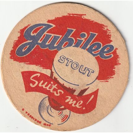 BEER MAT - HOPE & ANCHOR BREWERY - JUBILEE STOUT - (Cat No 076) - (1959)