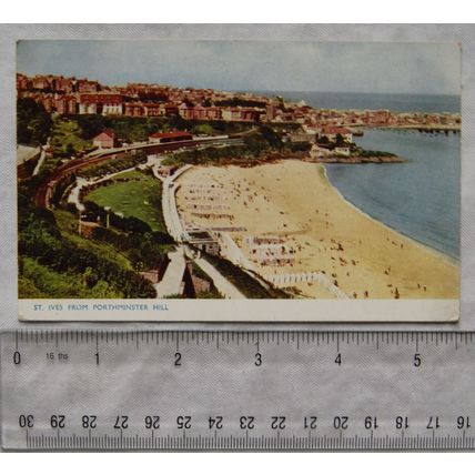 vintage postcard St Ives from Porthminster Hill