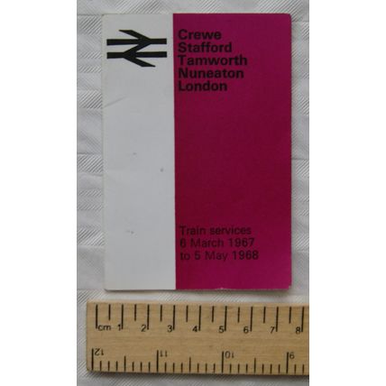 1967 BR train services Crewe Stafford Tamworth Nuneaton London