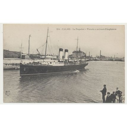 CALAIS SS Victoria paquebot France early 20th C RPPC Collas No. 264