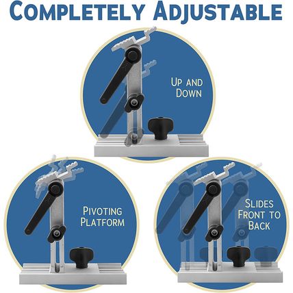 Adjustable Replacement Tool Rest Sharpening Jig for 6 Inch or 8 Inch Bench Grind
