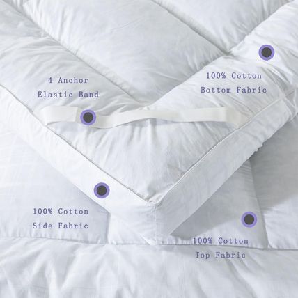 Whatsbedding 5 Inch Duck Feather Bed, 100% Cotton Mattress Topper, Extra Thick 2