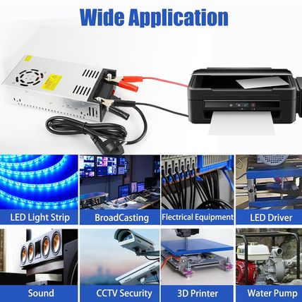 New Version 110V AC to 12V DC Converter 12Volt 50A 600W Power Supply Transformer