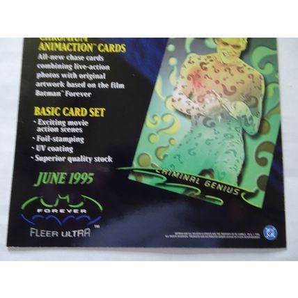 Batman Forever - Fleer Ultra - 1995 - Uncut 4-Card Promo Sheet - Batman, Robin +