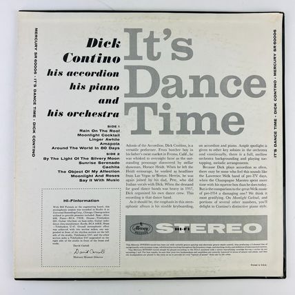 Dick Contino And His Orchestra – It's Dance Time Vinyl LP Record Album SR-60006