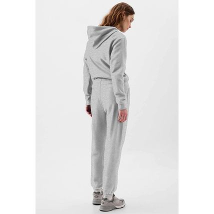 Light Grey Solid Color Fleece Lined Drawstring Waist Joggers