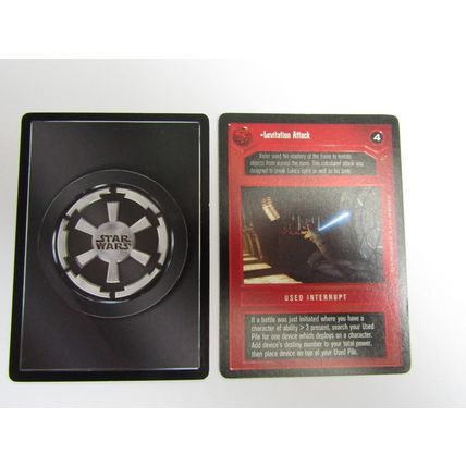 Star Wars 1997 Cloud City Decipher CCG B/B Card Levitation Attack DS