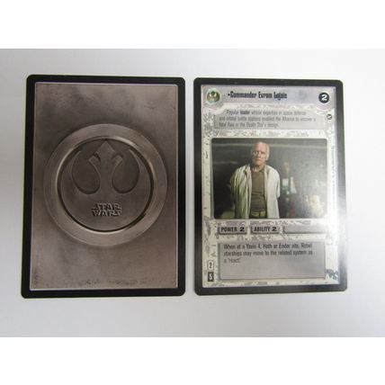 Star Wars 1996 A New Hope Decipher CCG B/B Card Commander Evram Lajaie LS