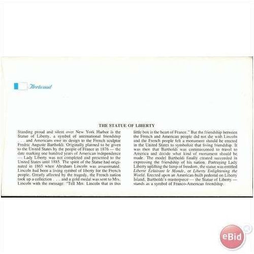 USA FDC 1985 - SG 2189 - Bartholdi Sculptor of The Statue Of Liberty