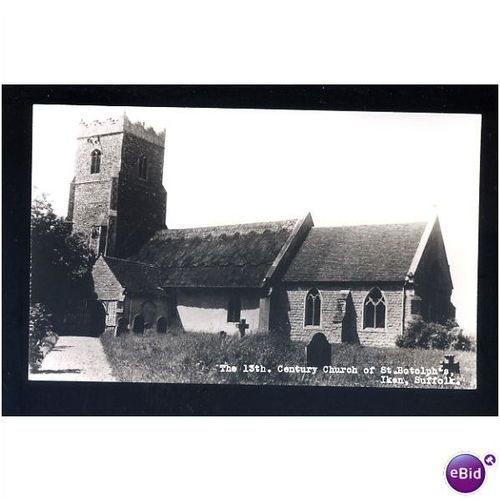 Suffolk IKEN St Botolph's Church Postcard