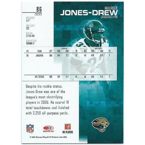 2007 Leaf Rookies and Stars - #86 - Maurice Jones-Drew