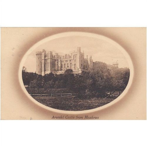 Arundel Castle from Meadows Sussex Postcard (SX6613)