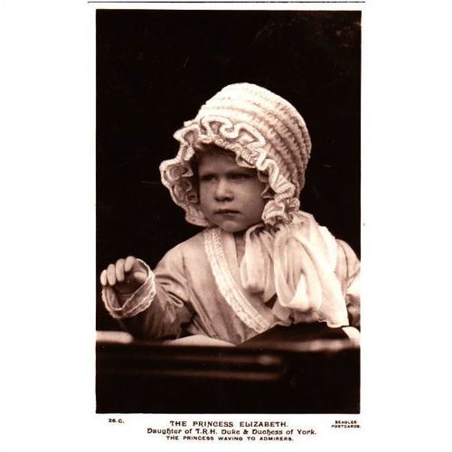 Vintage Black & White Photo Postcard - The Queen when Princess Elizabeth