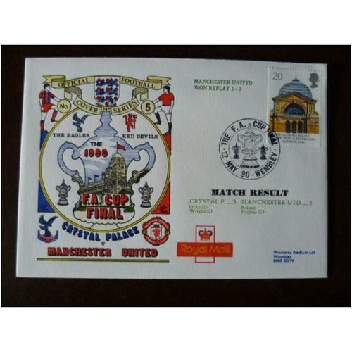 1990 Crystal Palace v Manchester United Official Dawn Football Cover 5
