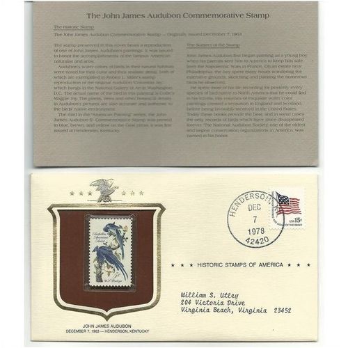 HISTORIC STAMPS OF AMERICA ' JOHN JAMES AUDUBON ' (1978)