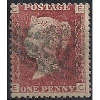1858 SG43 1d Red Plate 94 Good/Fine Used Check Letters "EC" ...