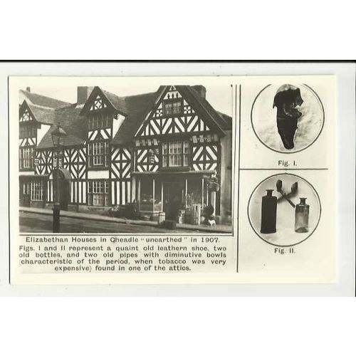 Staffordshire CHEADLE Elizabethan Houses Postcard by Bourne