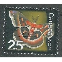 CAN 2007 25c ' INSECTS - CECROPIA MOTH' FINE USED (EBID44-216)