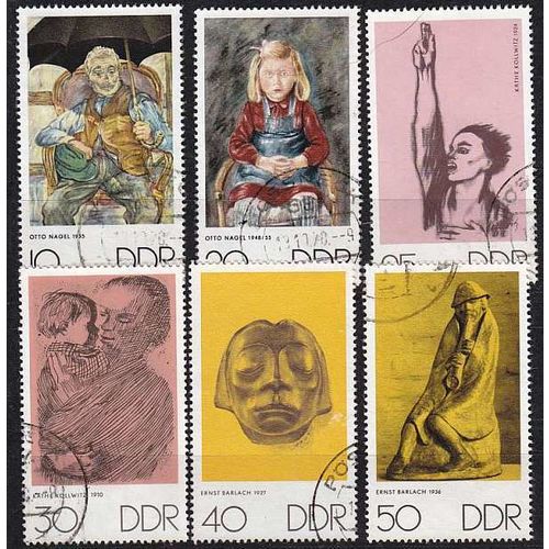 GERMANY DDR [1970] MiNr 1607-12 ( OO/used ) Kunst