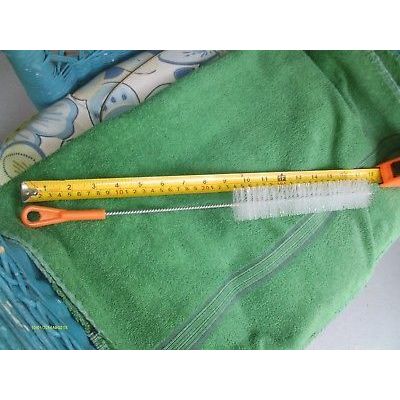 1 pc Bottle tube Brush clear stiff nylon Bristles 17 inch Length x 1.5 Dia New